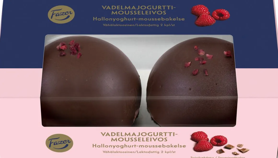 FAZER VADELMAJOGURTTI-MOUSSELEIVOS 2KPL 130 G