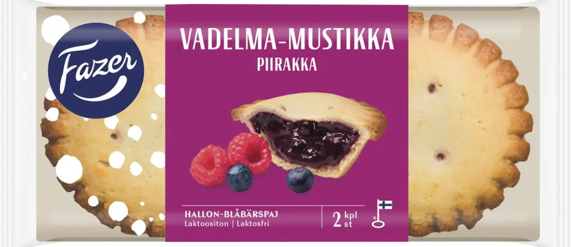 FAZER VADELMA-MUSTIKKAPIIRAKKA 2KPL 140 G