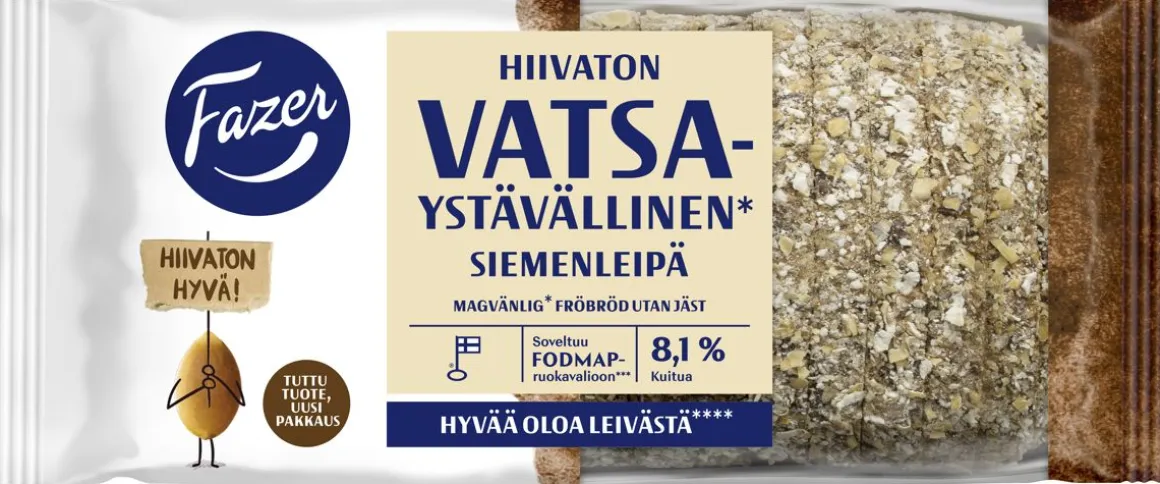 FAZER VATSAYSTÄVÄLLINEN HIIVATON SIEMENLEIPÄ 420 G
