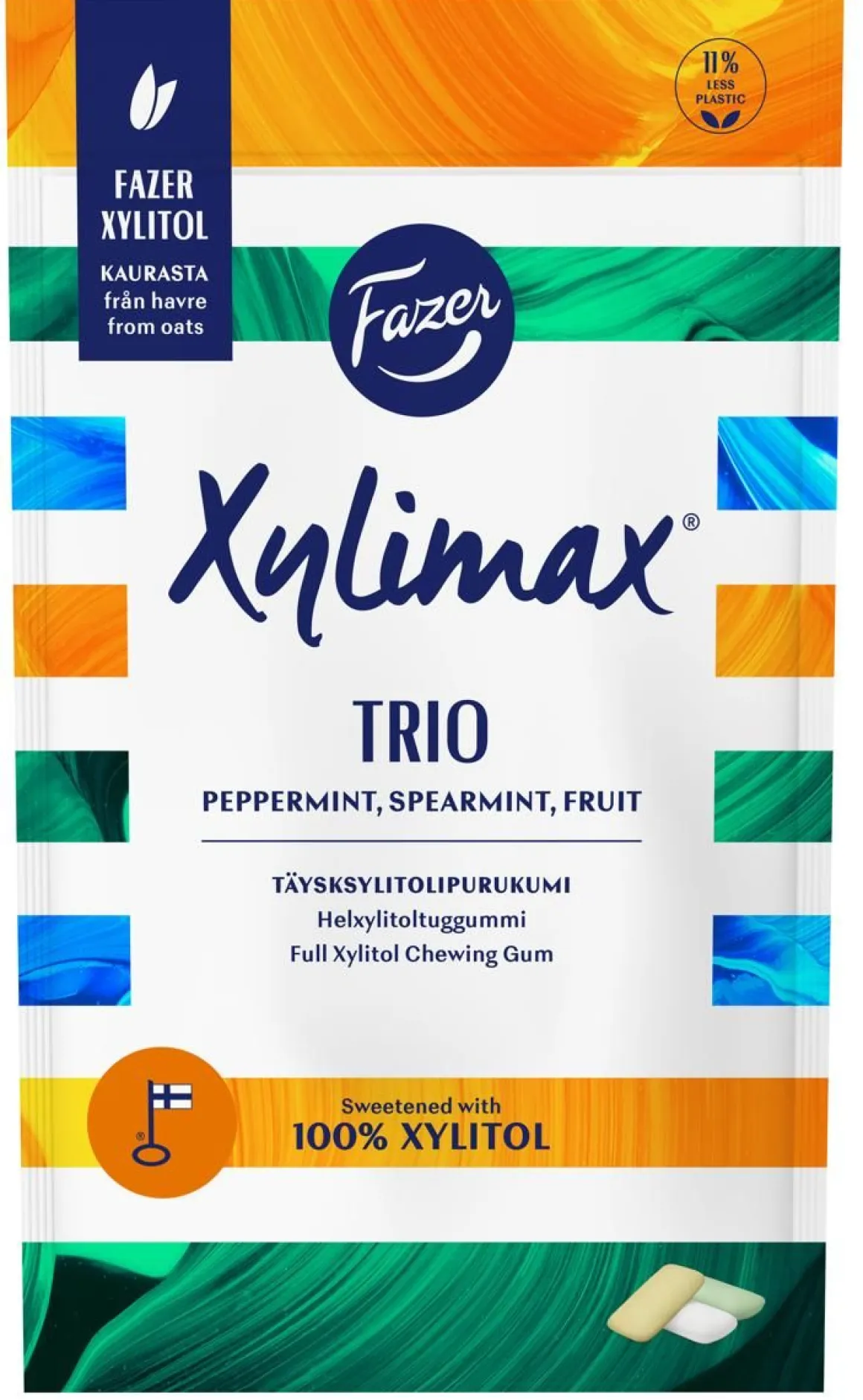 FAZER XYLIMAX TRIO PIP-SP-HED TÄYSKSYLITOLIPURUKUMI PS 130 G
