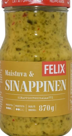 FELIX SINAPPIKURKKUSALAATTI 870 G