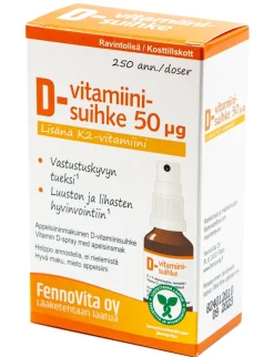 FENNOVITA D + K2 VITAMIINISUIHKE 25 ML
