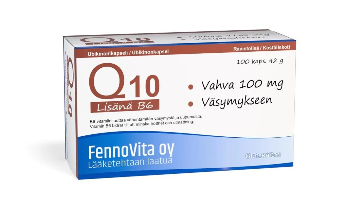 FENNOVITA UBIKINON Q10 + B6-VITAMIINI 100 KPL