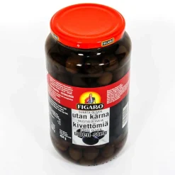 FIGARO OLIIVI MUSTA KOKONAINEN KIVETÖN 454 G