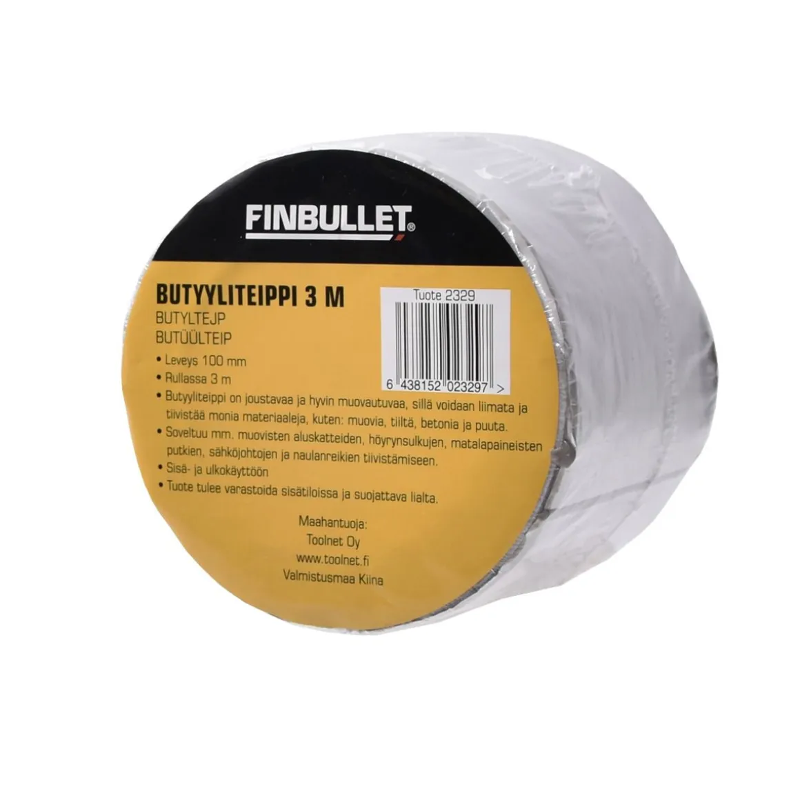 FINBULLET BUTYYLITEIPPI 100MM X 1,5MM 3M