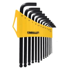 FINBULLET KUUSIOAVAINSARJA 13-OS 1.5-10MM PALLOPÄÄ/PITKÄ