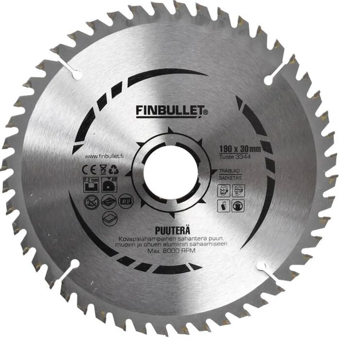 FINBULLET PYÖRÖSAHANTERÄ 190X30X2,2 MM 48T