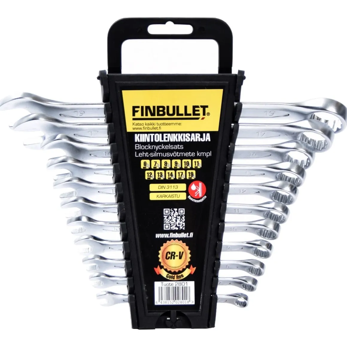 FINBULLET KIINTOLENKKIAVAINSARJA 11-OS 6-14, 17, 19MM