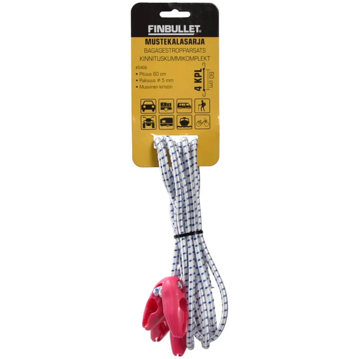 FINBULLET MUSTEKALASARJA 60 CM 4KPL