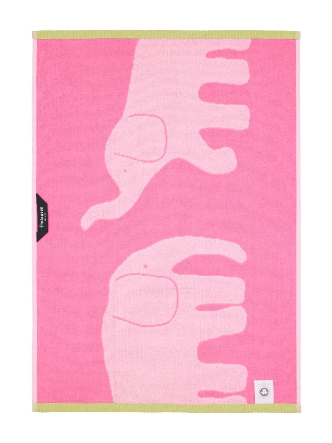 FINLAYSON KÄSIPYYHE ELEFANTTI VAPAA 50X70CM PINKKI/VIHREÄ