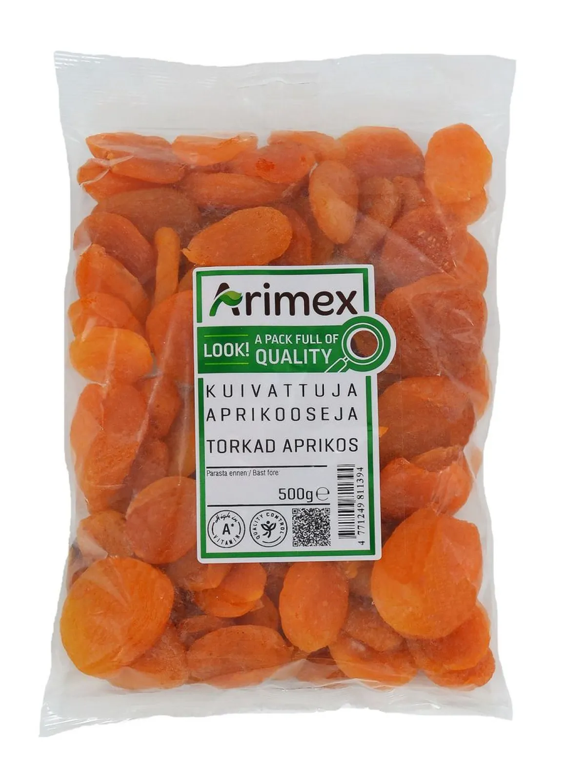 FINNSWEET APRIKOOSI KUIVATTU 500 G