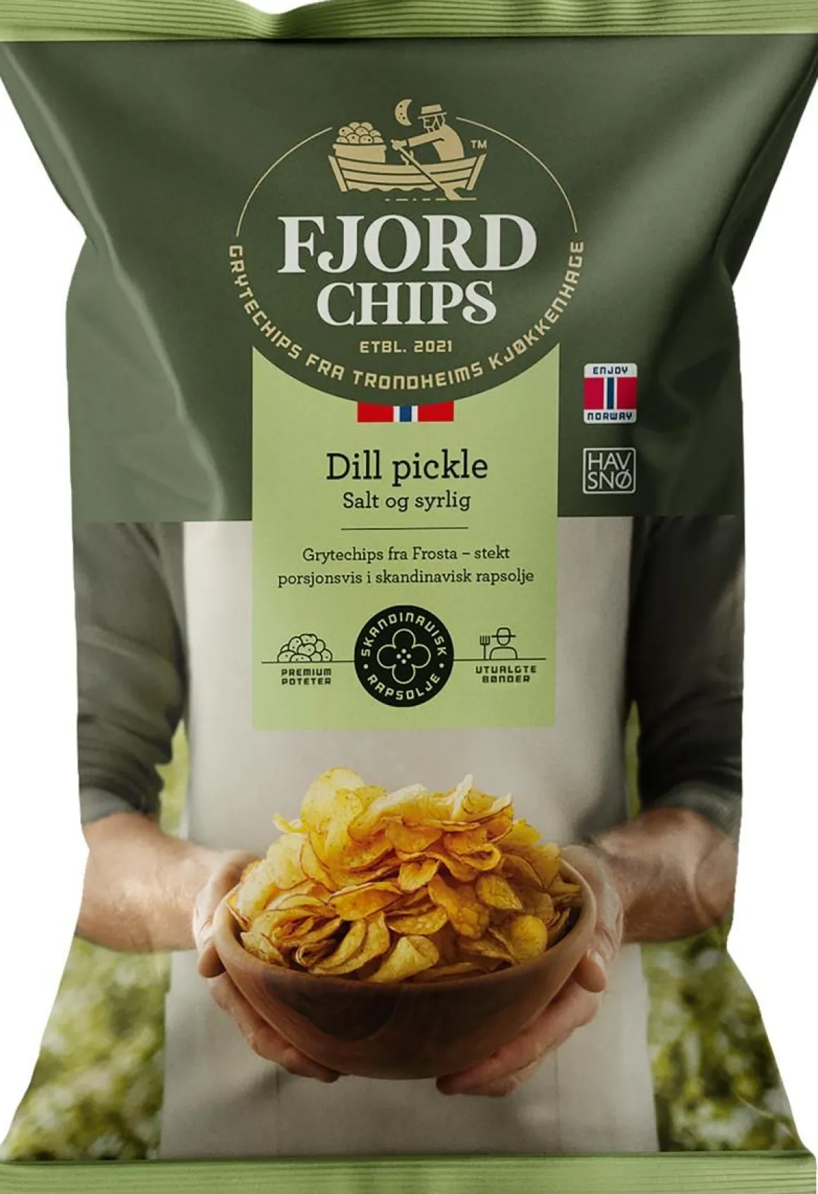 FJORDCHIPS PERUNALASTUT TILLI JA SUOLAKURKKU 150 G