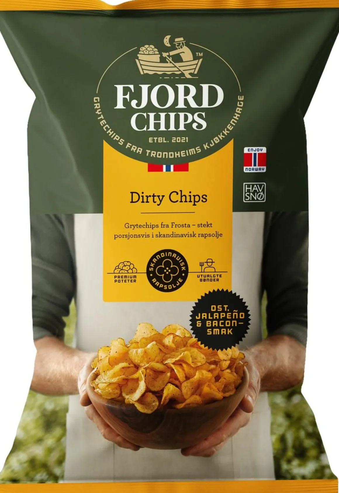 FJORDCHIPS PERUNALASTUT DIRTY CHIPS JUUSTO, JALAPENO & PEKONIAR 1