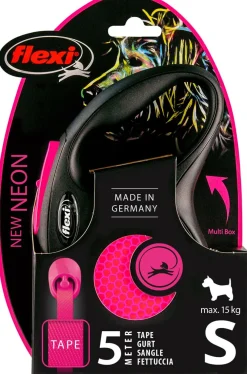 FLEXI NEW NEON PINKKI S/15KG 5M NAUHA
