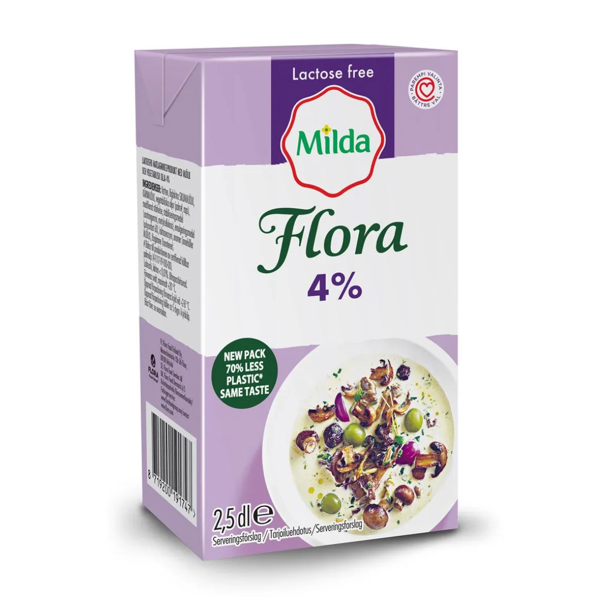 FLORA RUOKA 4% LAKTON 250 ML