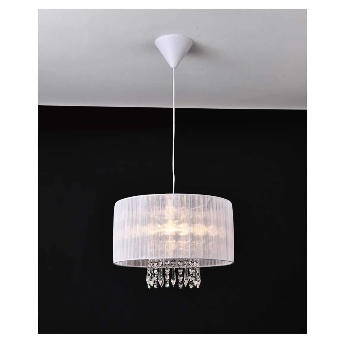 FOCUSLIGHT RIIPPUVALAISIN MAIRA 35 CM VALKOINEN