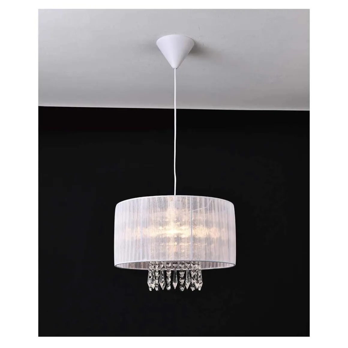 FOCUSLIGHT RIIPPUVALAISIN MAIRA 35 CM VALKOINEN