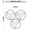 FOCUSLIGHT RINGS KATTOVALAISIN 62 CM MUSTA