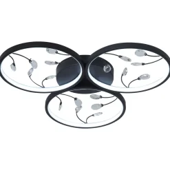 FOCUSLIGHT RINGS KATTOVALAISIN 62 CM MUSTA