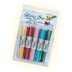 FOLIA GLITTERPULVERI 5X14G VÄRILAJITELMA