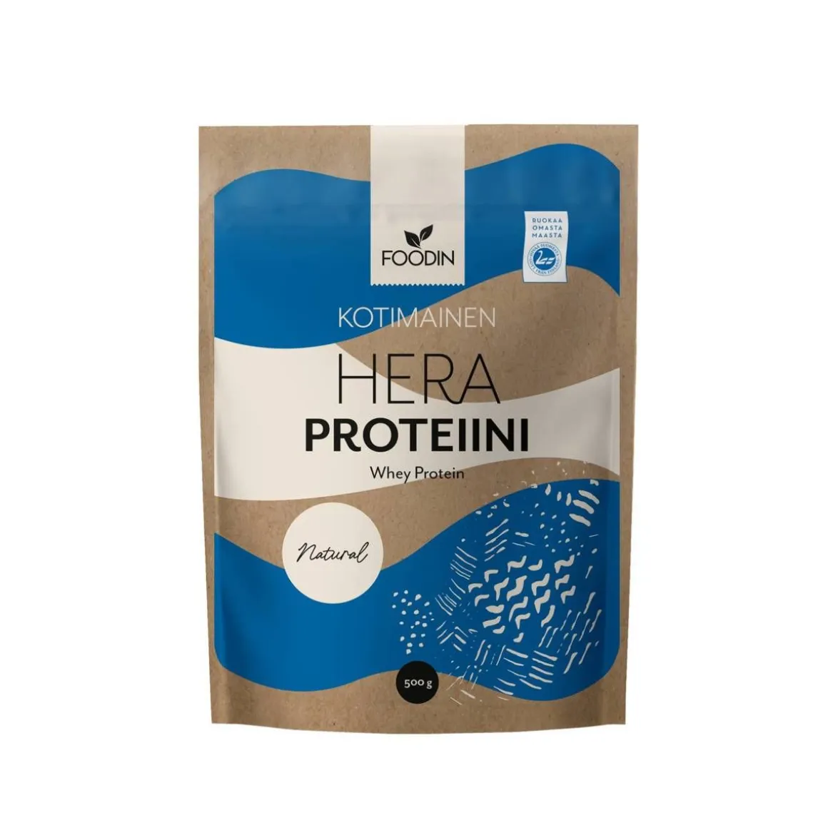 FOODIN KOTIMAINEN HERAPROTEIINI, MAUSTAMATON 500 G