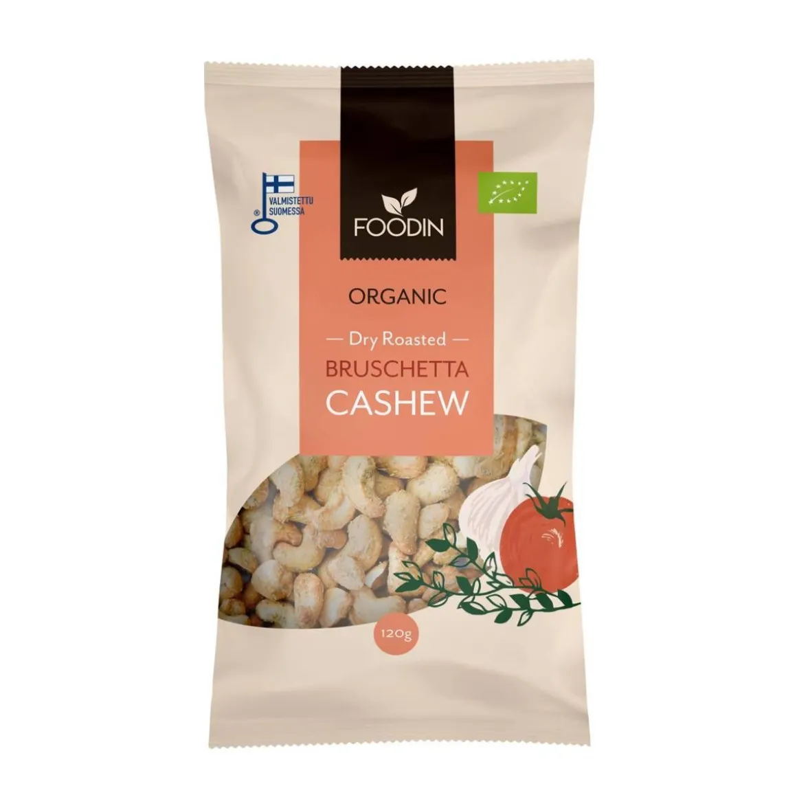 FOODIN BRUSCHETTA CASHEW, LUOMU 120 G