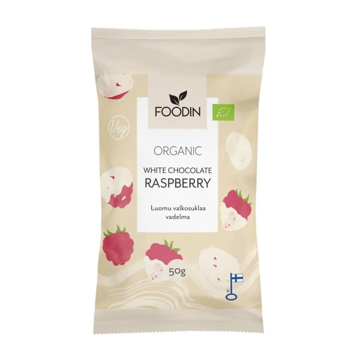 FOODIN VALKOSUKLAAVADELMA LUOMU 50 G