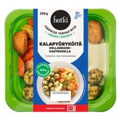 FRESH HETKI RUOKAISA KALAPYÖRYKÖITÄ HOLLANDAISKASTIKKEEL