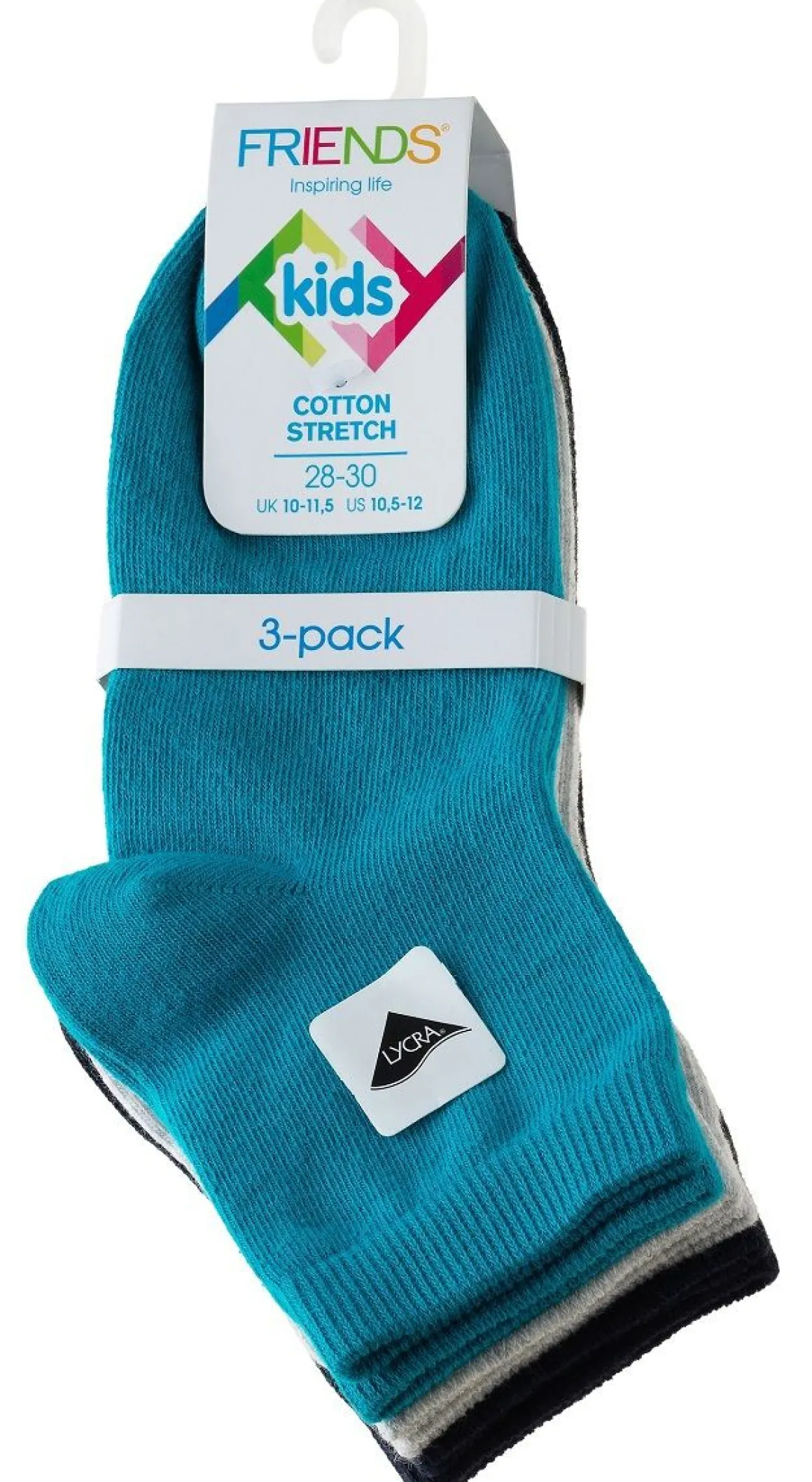 FRIENDS LASTEN SUKAT 3-PACK 25-27 SININEN/HARMAA NAVYSININEN