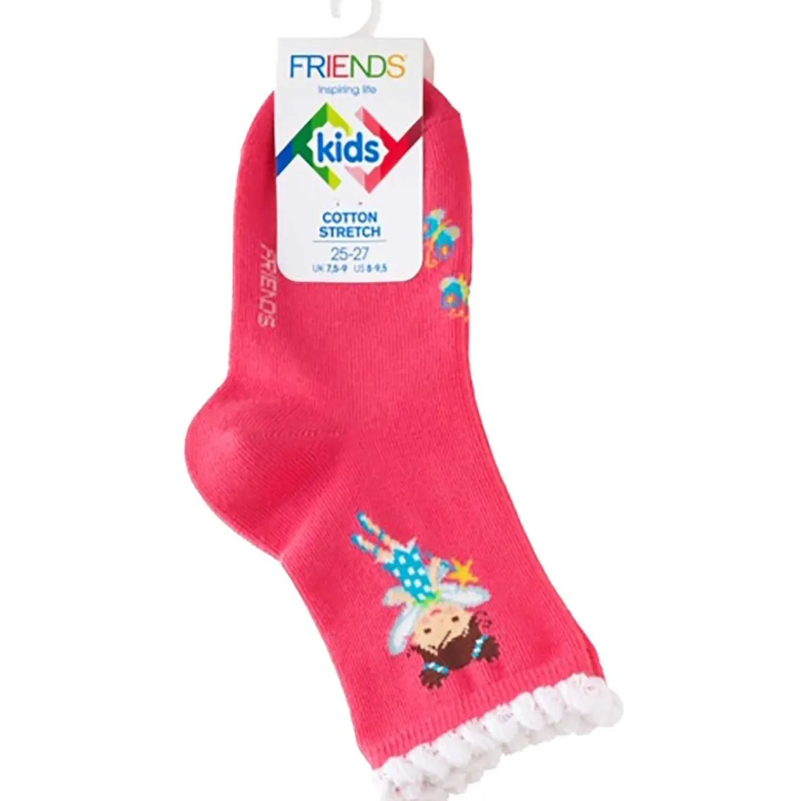 FRIENDS TYTTÖJEN SUKAT 19-21 KEIJU FUKSIA