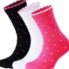 FRIENDS TYTTÖJEN SUKAT 3-PACK 31-33 PILKULLINEN LILA/V.HARMAA/M