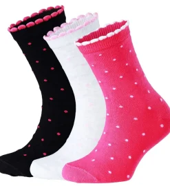 FRIENDS TYTTÖJEN SUKAT 3-PACK 31-33 PILKULLINEN LILA/V.HARMAA/M