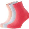 FRIENDS LASTEN SUKAT 3-PACK 28-30 V.PUNAINEN/HARMAA/PERSIKKA