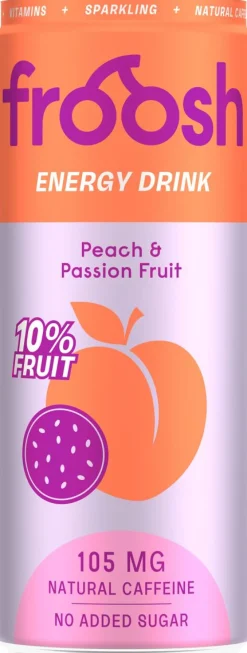FROOSH ENERGIAJUOMA PERSIKKA & PASSIONHEDELMÄ TLK 330 ML