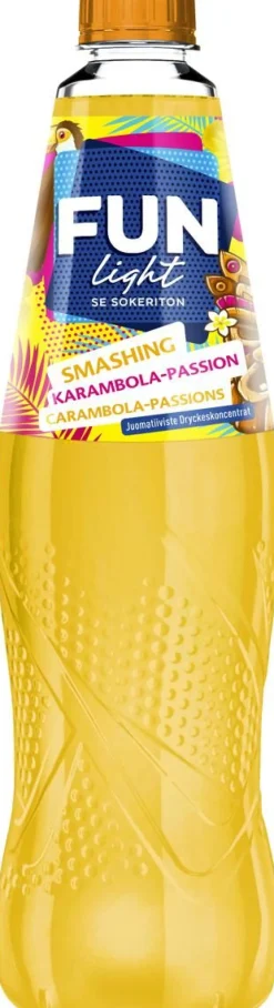 FUN LIGHT KARAMBOLAN JA PASSIOHEDELMÄN MAKUINEN JUOMATIIVIS