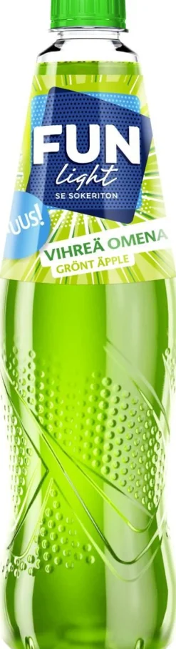 FUN LIGHT VIHREÄN OMENAN MAKUINEN JUOMATIIVISTE 0,5L 500 ML