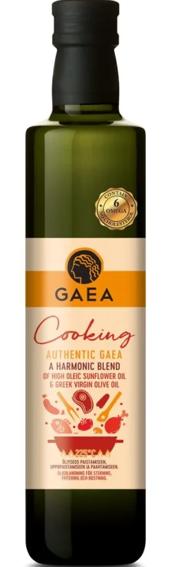 GAEA COOKING  AURINGONKUKKAÖLJYN JA OLIIVIÖLJYNSEOS PAISTAMIS 500
