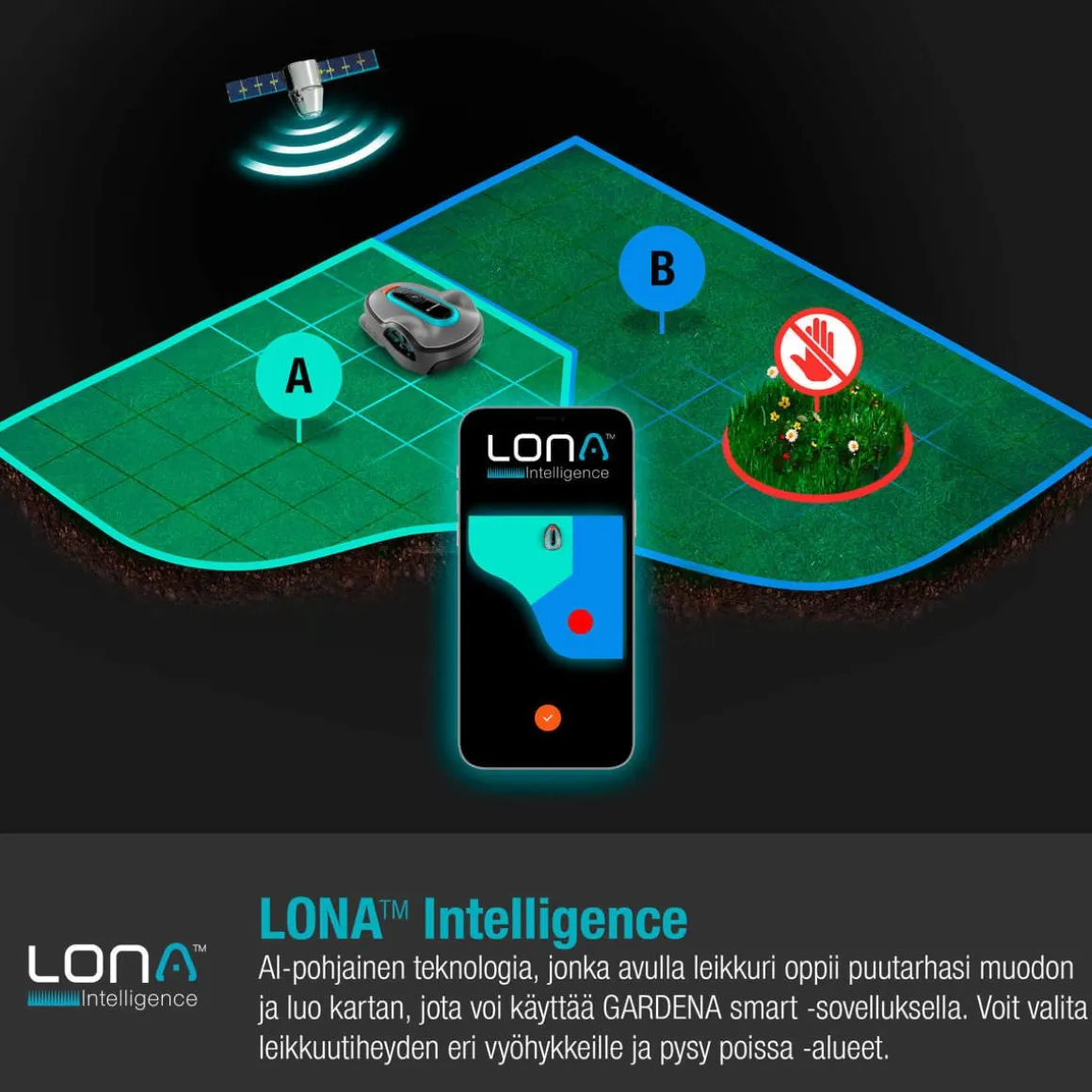 GARDENA ROBOTTIRUOHONLEIKKURI SMART SILENO LIFE 1000 LONA