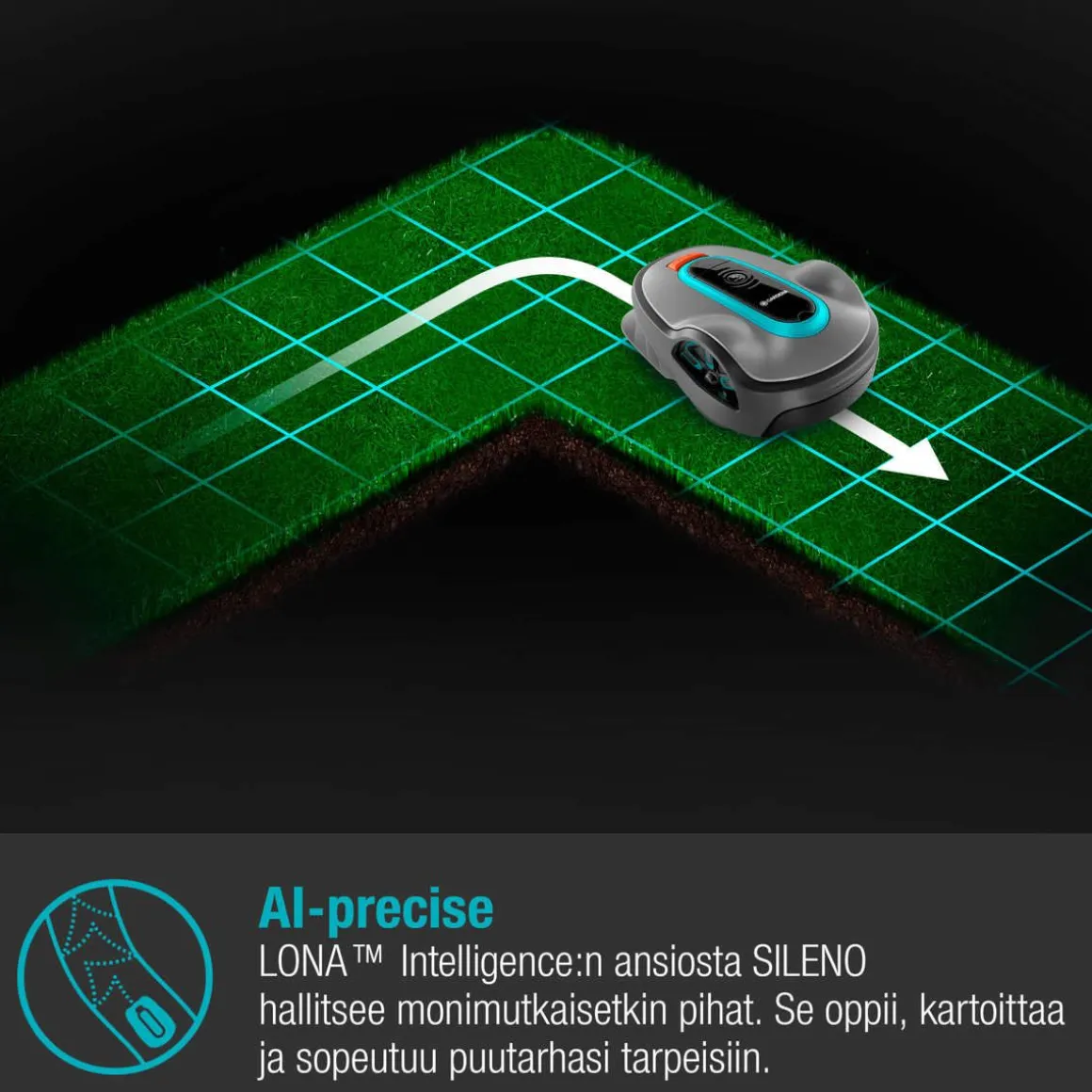 GARDENA ROBOTTIRUOHONLEIKKURI SMART SILENO LIFE 1000 LONA