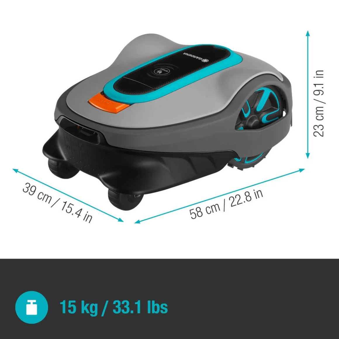 GARDENA ROBOTTIRUOHONLEIKKURI SMART SILENO LIFE 1000 LONA