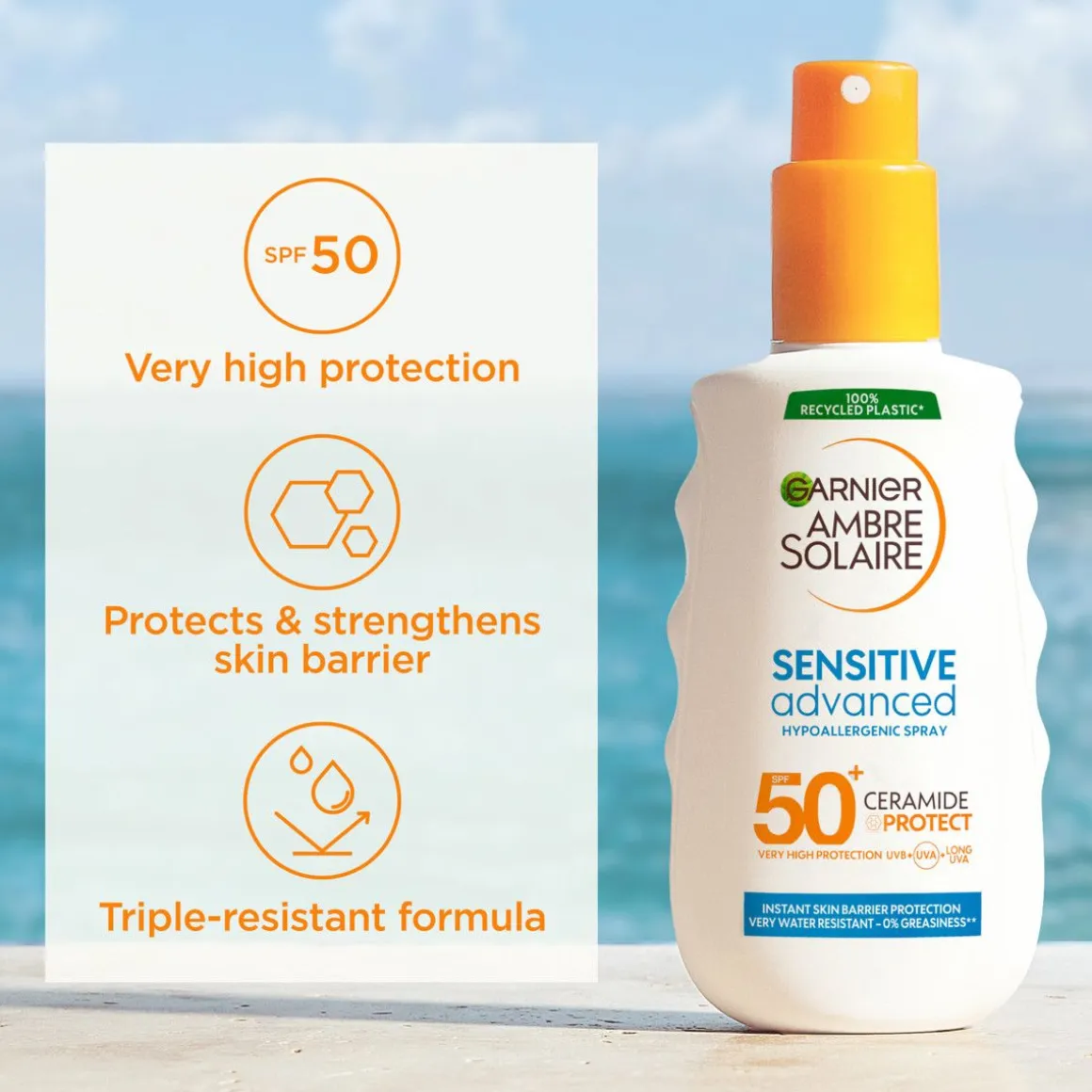 GARNIER AMBRE SOLAIRE SENSITIVE ADVANCED PROTECTION SPRAY ADULT 150