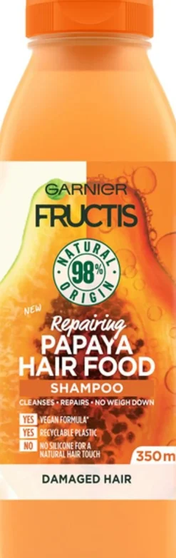 GARNIER FRUCTIS HAIR FOOD PAPAYA SHAMPOO VAURIOITUNEILLE HIUKSI 350