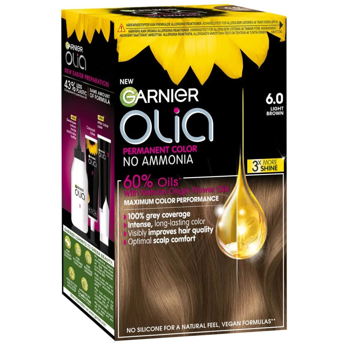 GARNIER OLIA 6.0 LIGHT BROWN KESTOVÄRI