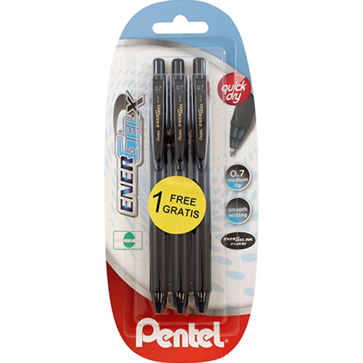 GEELIROLLERI PENTEL ENERGEL X 3KPL MU KP