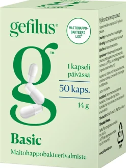 GEFILUS BASIC MAITOHAPPO- BAKTEERIKAPSELI 50 KPL