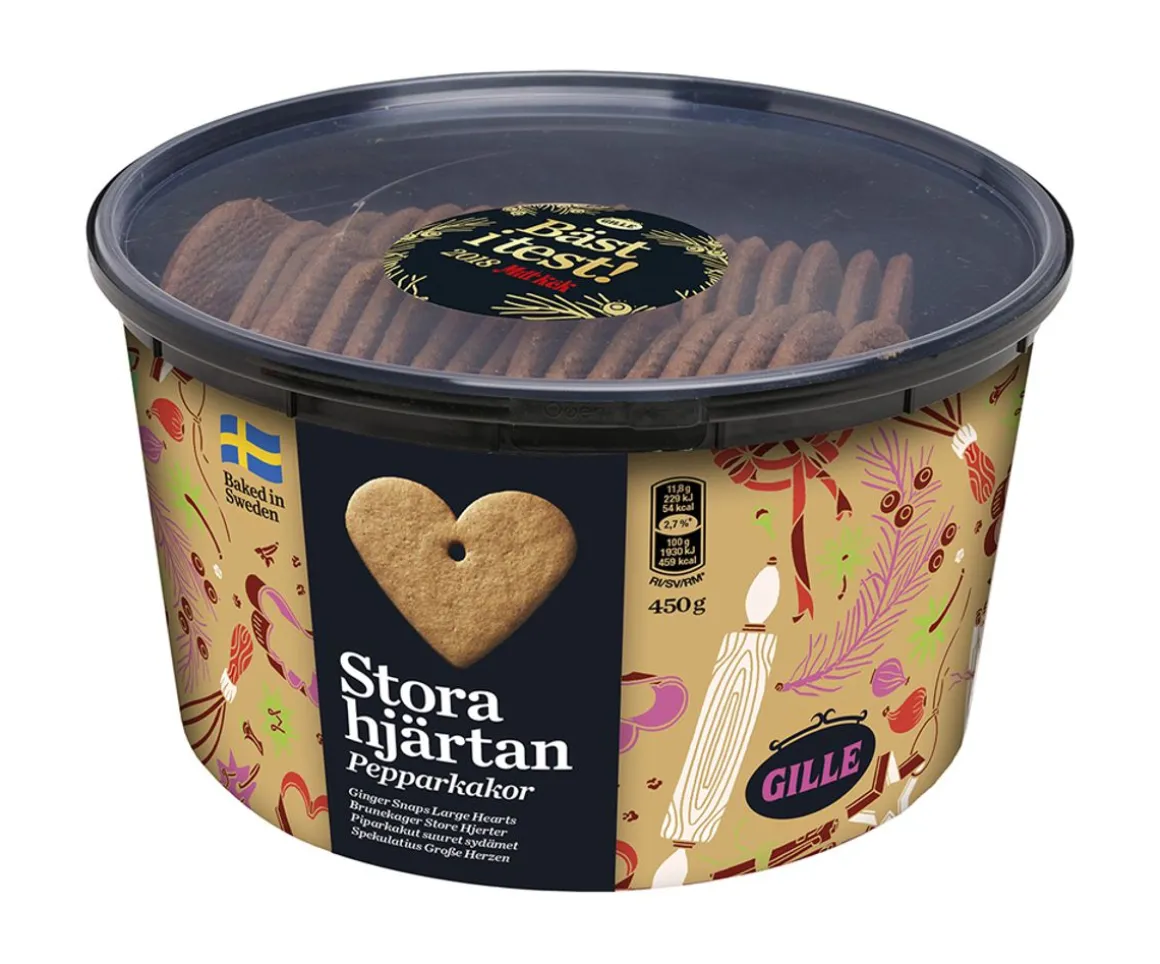 GILLE ISOT SYDÄNPIPARKAKUT 450 G