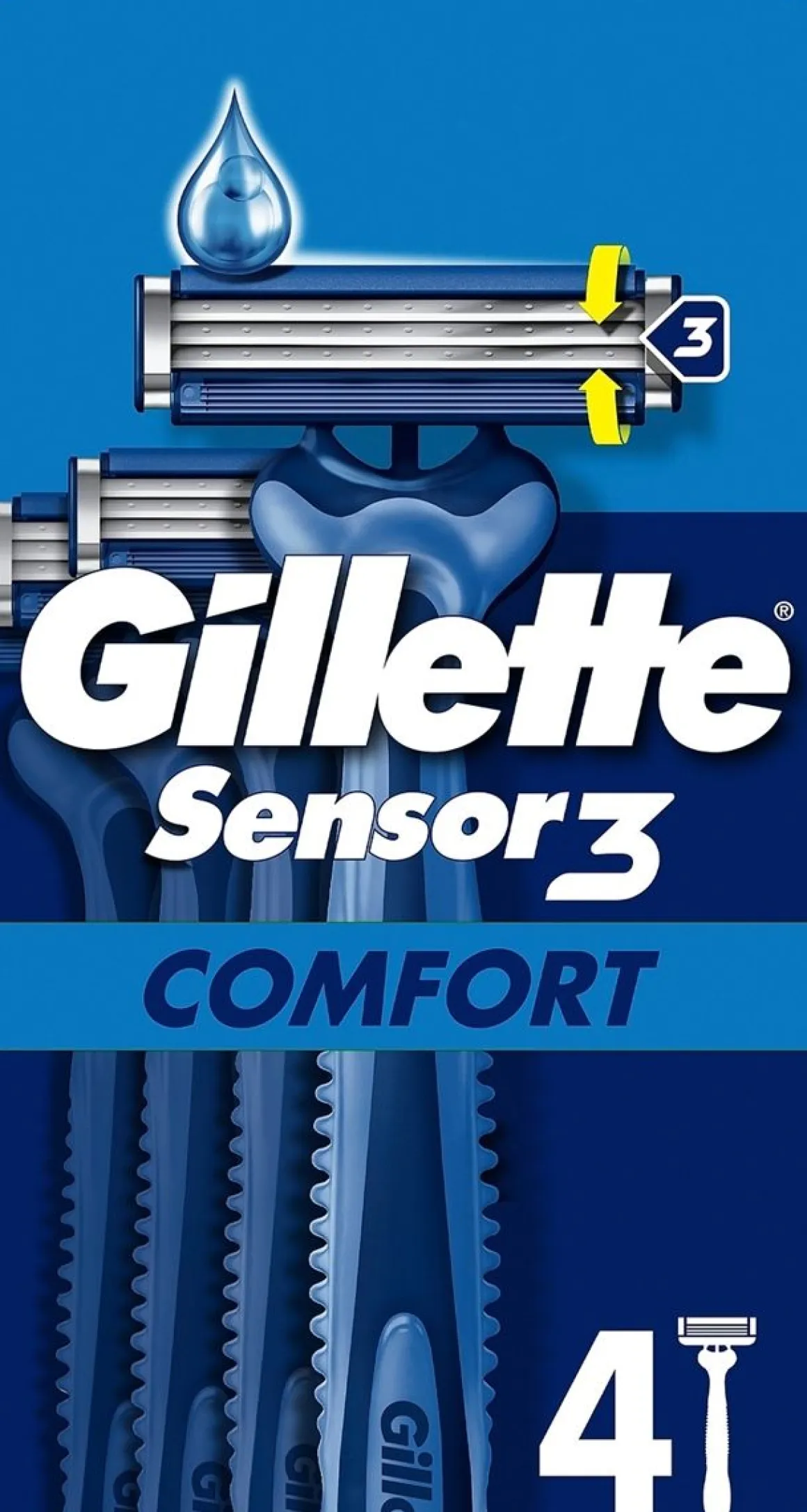 GILLETTE SENSOR 3 VARSITERÄT /4 4 KPL