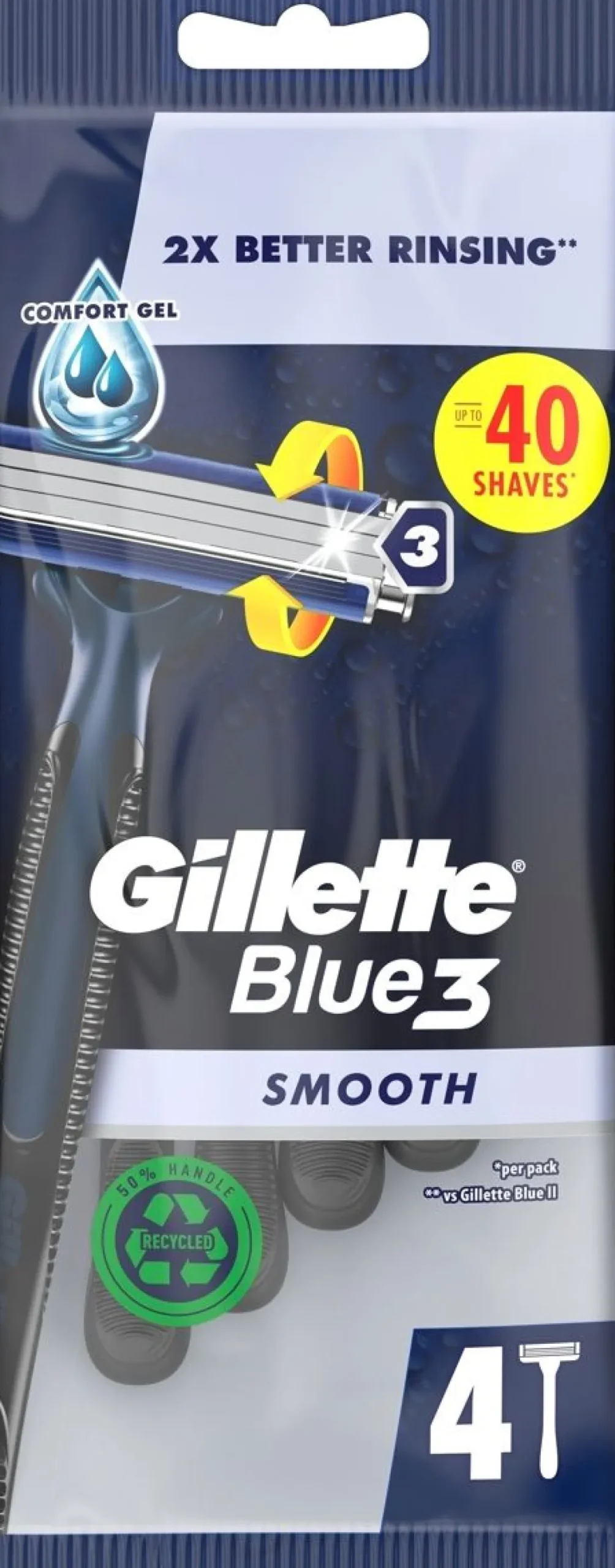 GILLETTE BLUE III 4 PACK 4 KPL