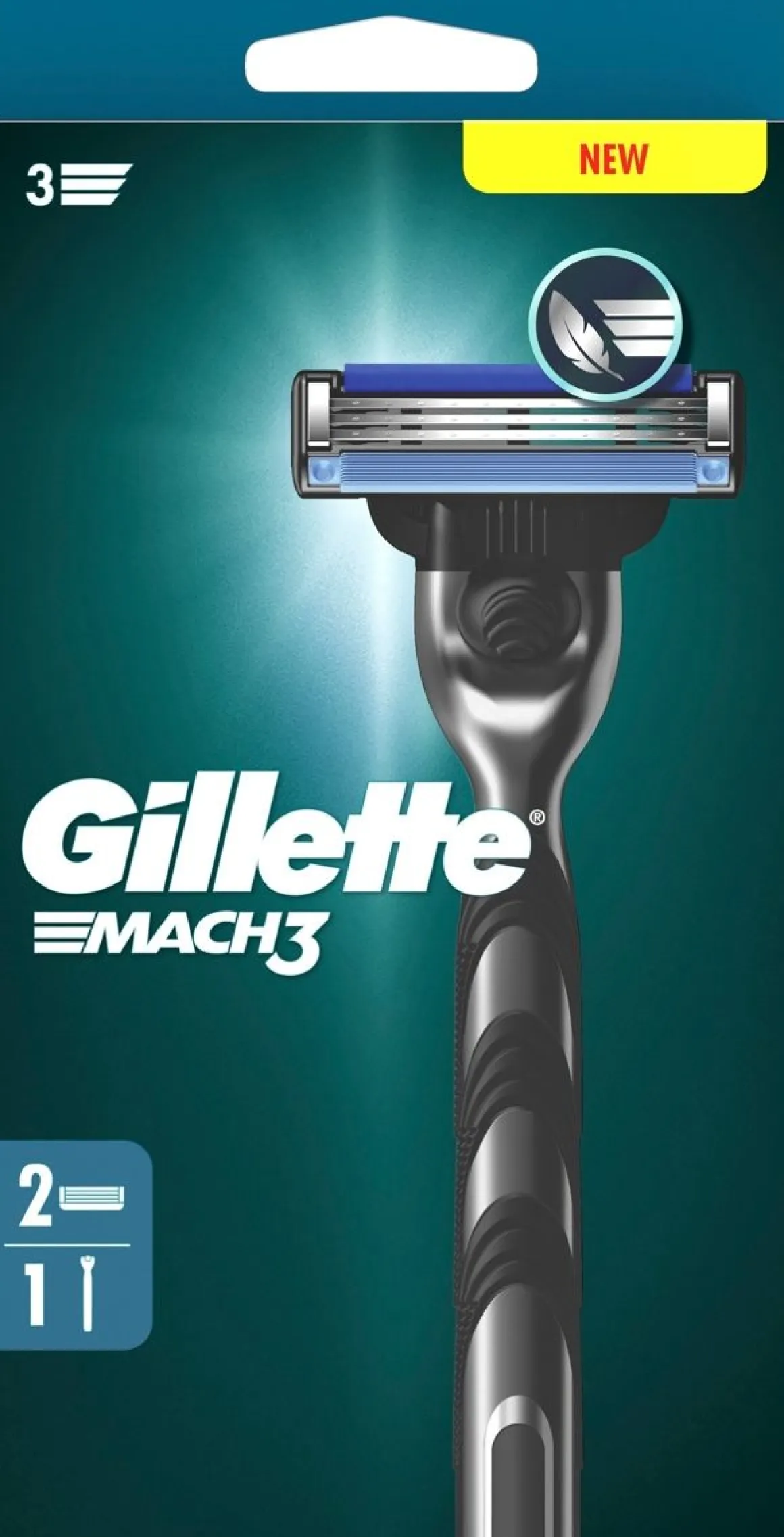 GILLETTE MACH 3 BASE PARTAHÖYLÄ - 1 VAIHTOTERÄ