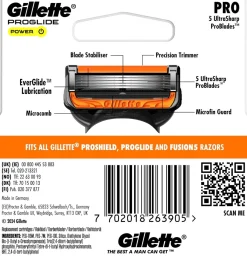 GILLETTE PROGLIDE POWER TERÄPAKKAUS/4 4 KPL